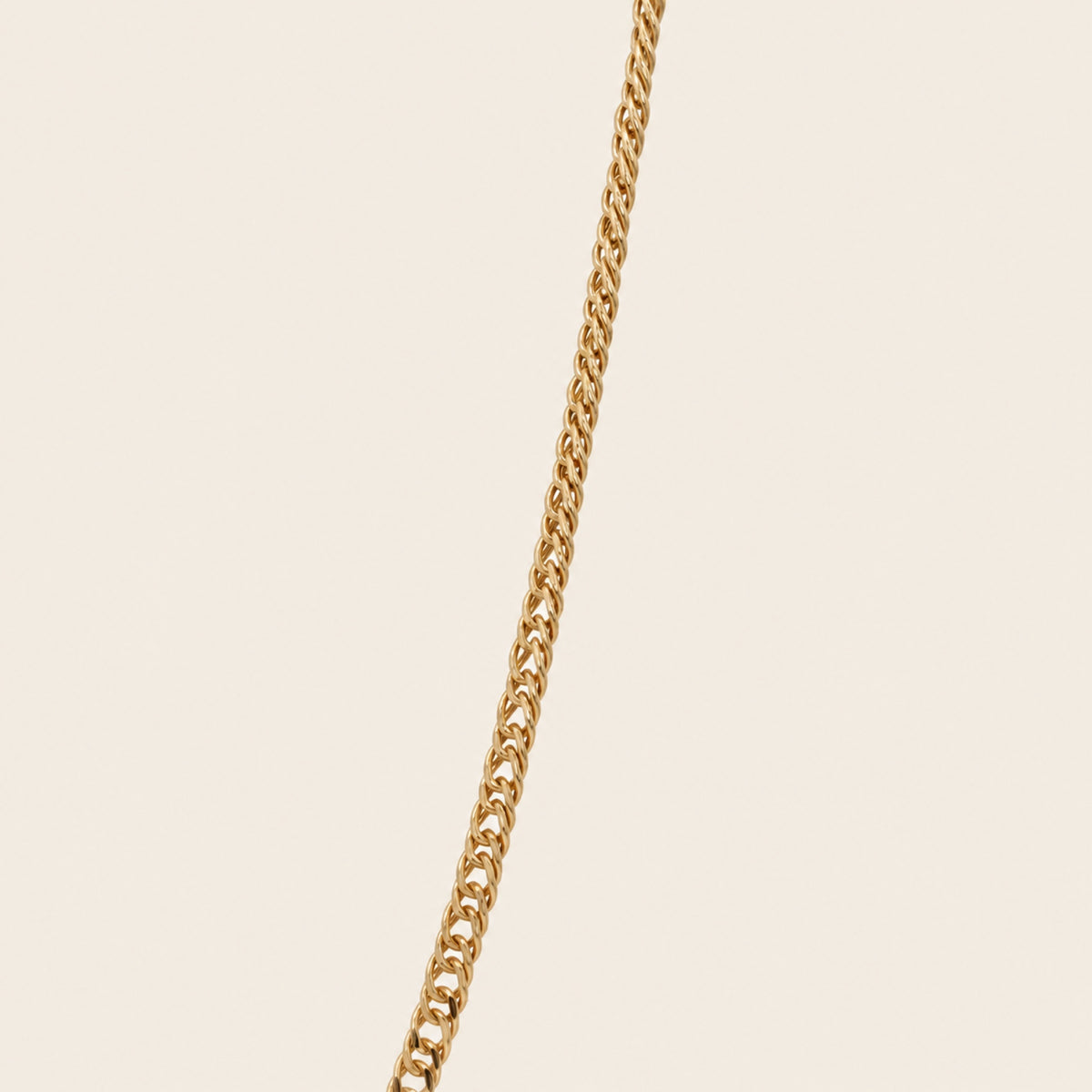 Cadena de Eslabones Barbados Planos de Oro Amarillo 10k