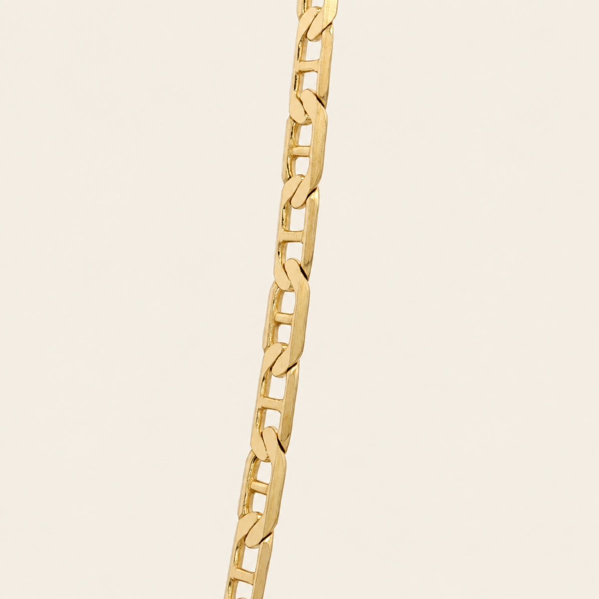 Cadena de Eslabones Alternados de Oro Amarillo 10k