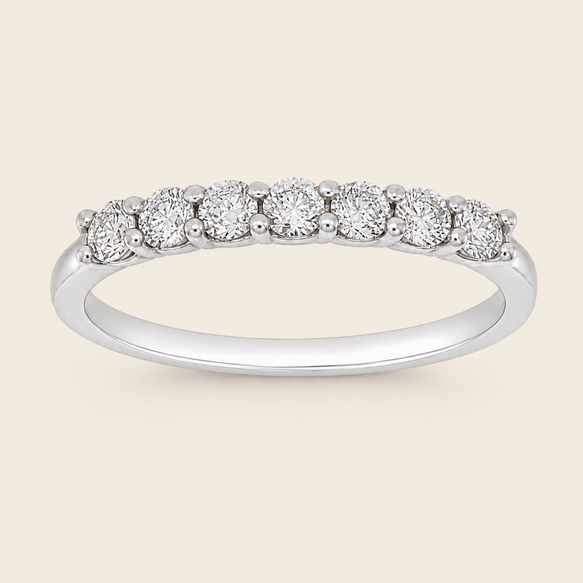 Alianza / Churumbela de Oro Blanco 14k con Diamante de Laboratorio