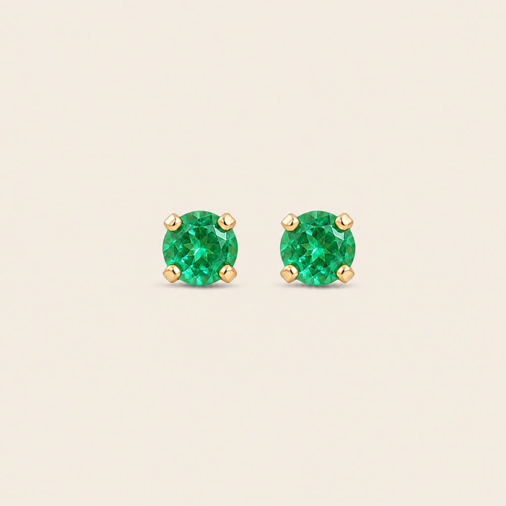 Broqueles Piedra del Mes – Oro 14k