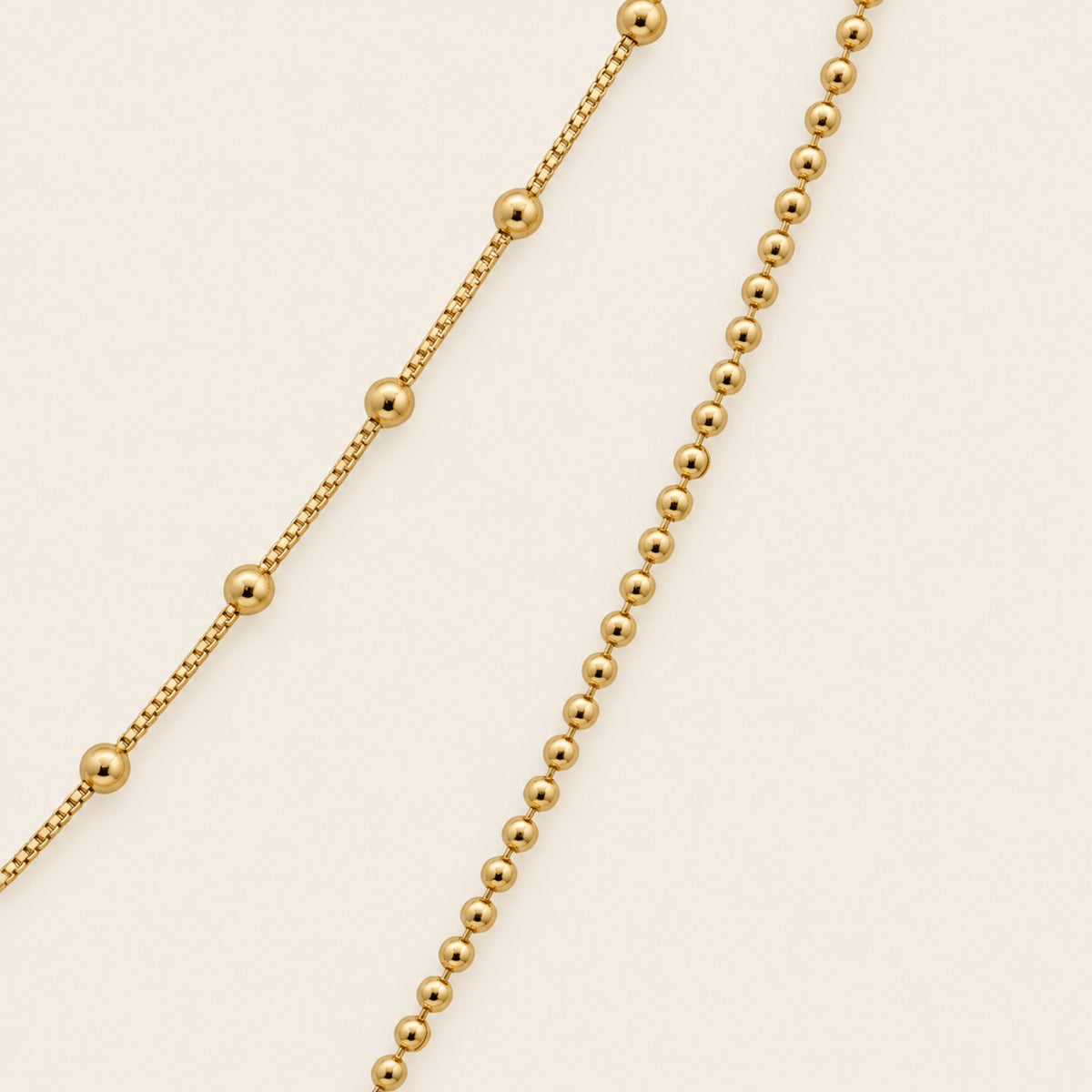 Collar Doble de Oro Laminado 18k con Corazón y Flor