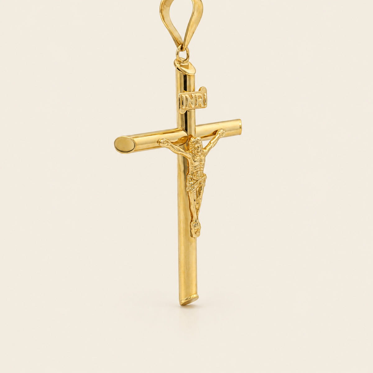 Dije de Crucifijo de Oro Amarillo 10k