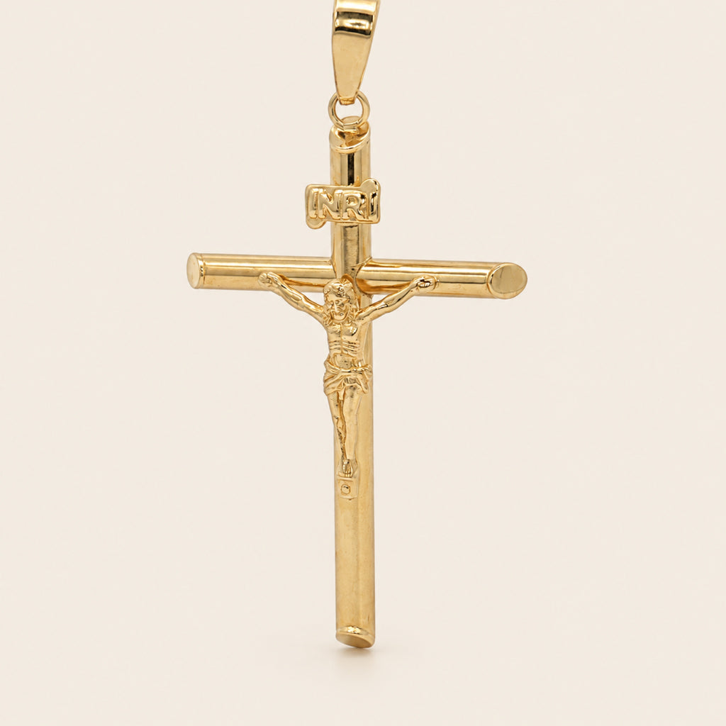 Dije de Crucifijo de Oro Amarillo 10k