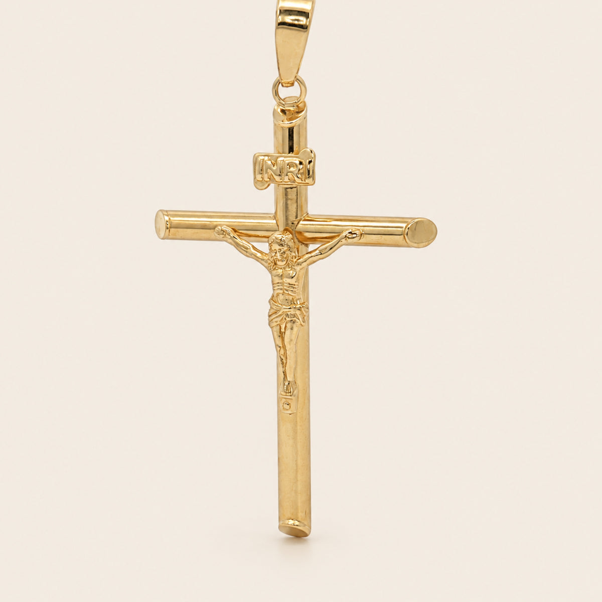 Dije de Crucifijo de Oro Amarillo 10k