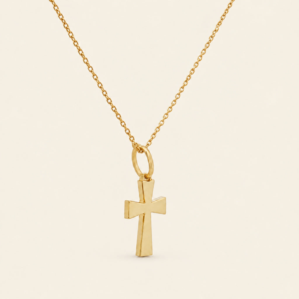 Dije de Cruz de Oro Amarillo 14k