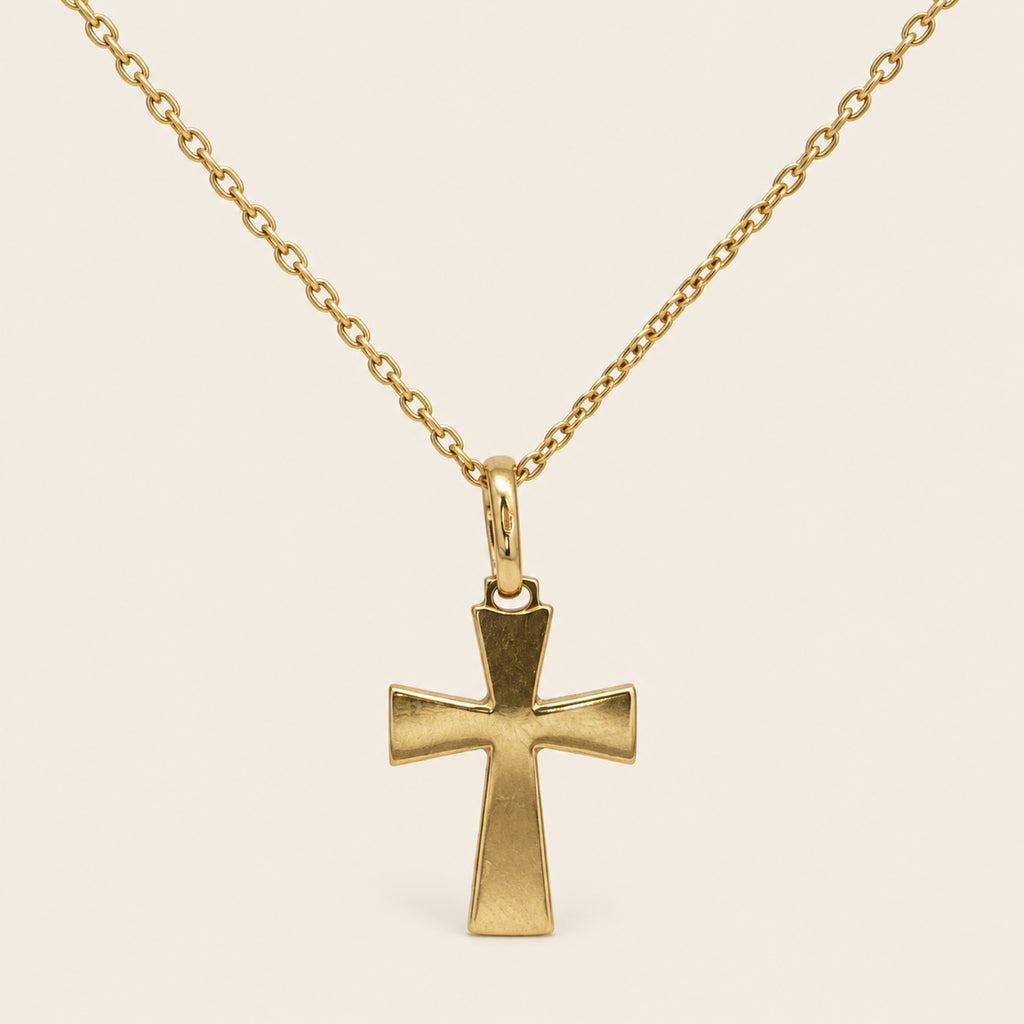 Dije de Cruz de Oro Amarillo 14k