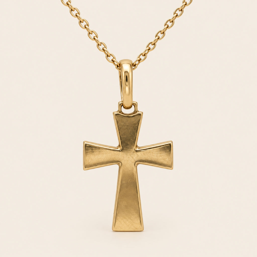 Dije de Cruz de Oro Amarillo 14k