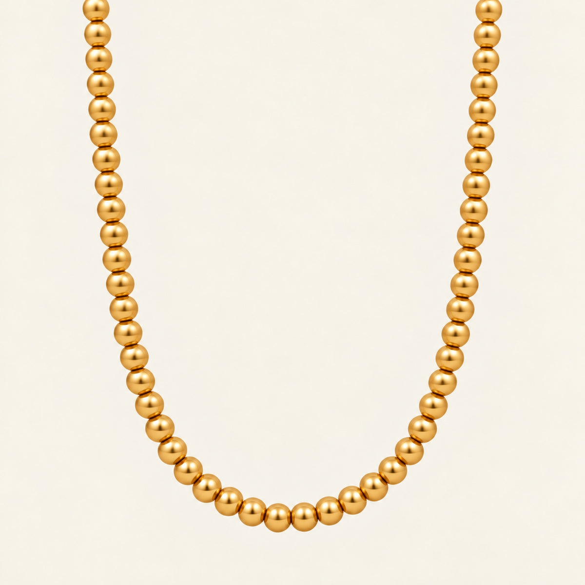Collar de Oro Laminado con Esferas