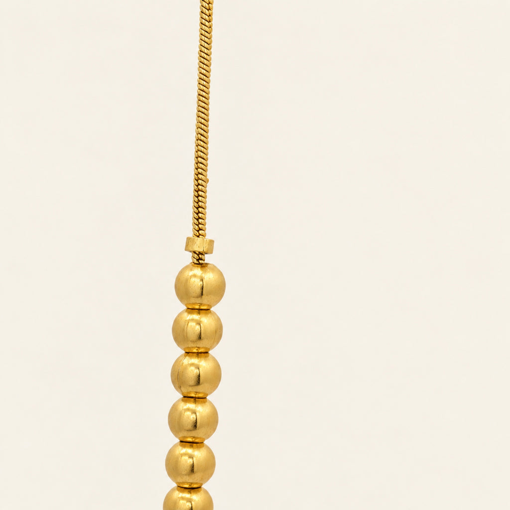 Collar de Oro Laminado con Esferas