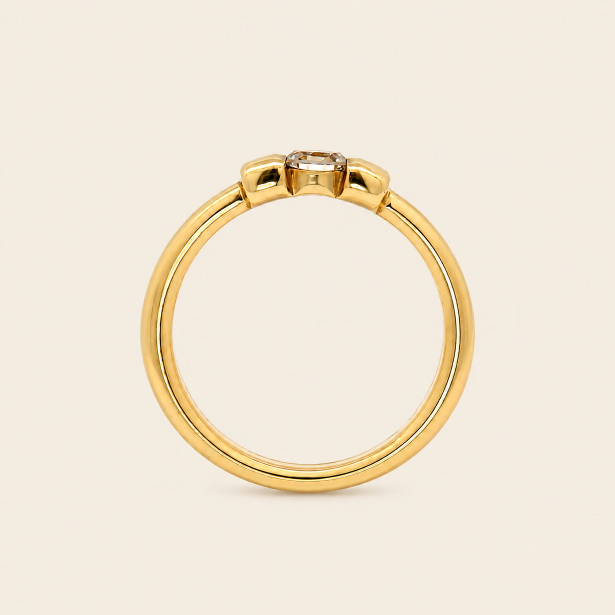 Anillo de Compromiso Tension de Oro Amarillo 14k con Diamante
