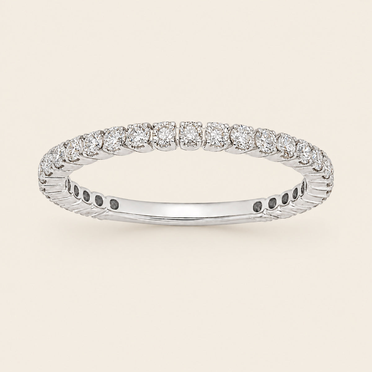 Alianza / Churumbela de Oro Blanco 14k con Diamante