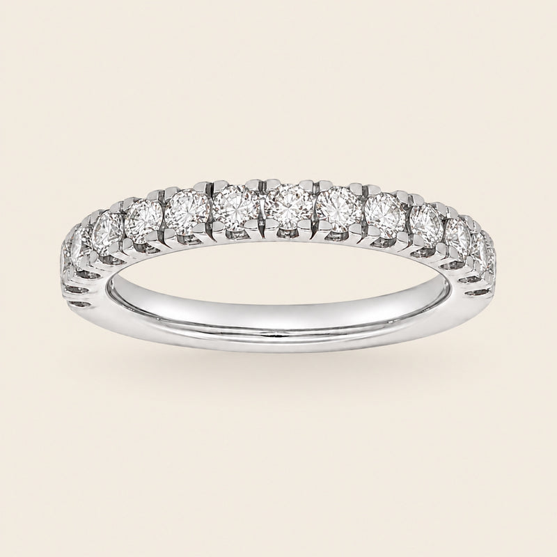 Alianza / Churumbela de Oro Blanco 14k con Diamante