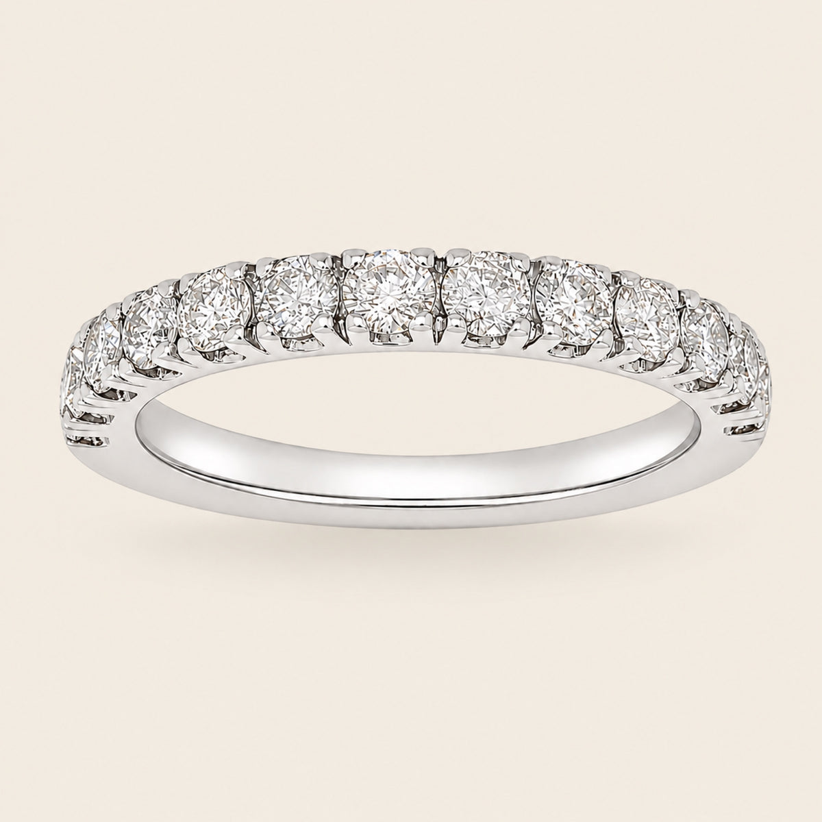 Alianza / Churumbela Eternity de Oro Blanco 14k con Diamante