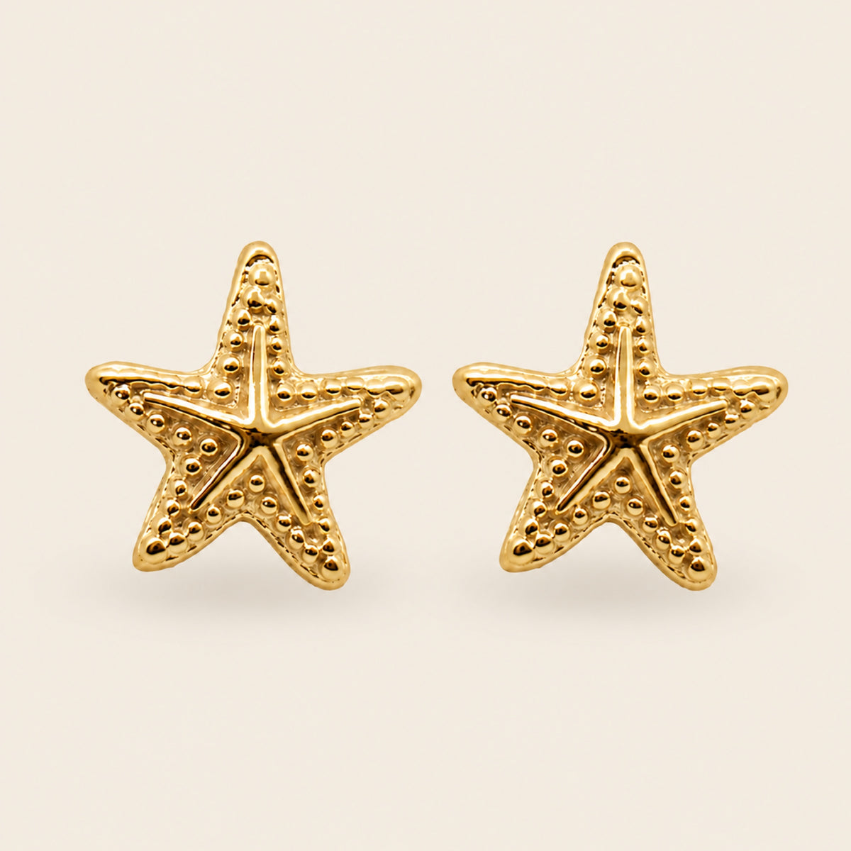 Aretes de Estrella de Mar de Oro Laminado 18k