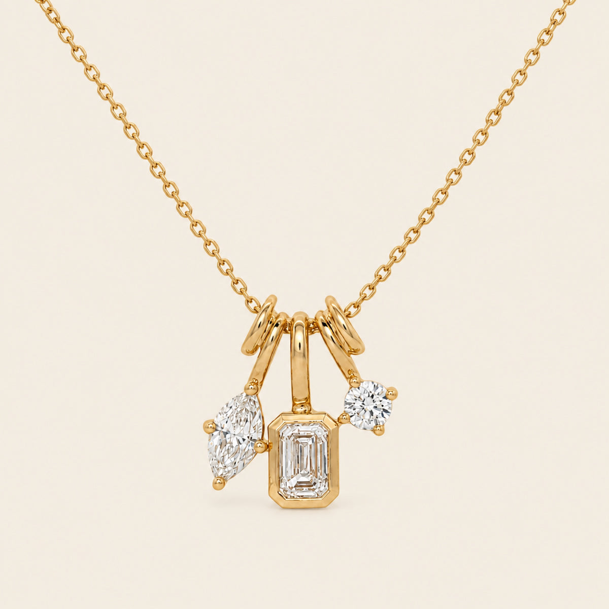 Constelación – Collar de Oro Amarillo 14k con Diamantes de Laboratorio