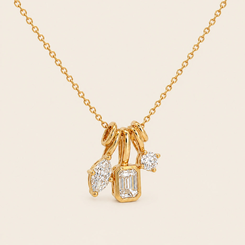 Constelación – Collar de Oro Amarillo 14k con Diamantes de Laboratorio