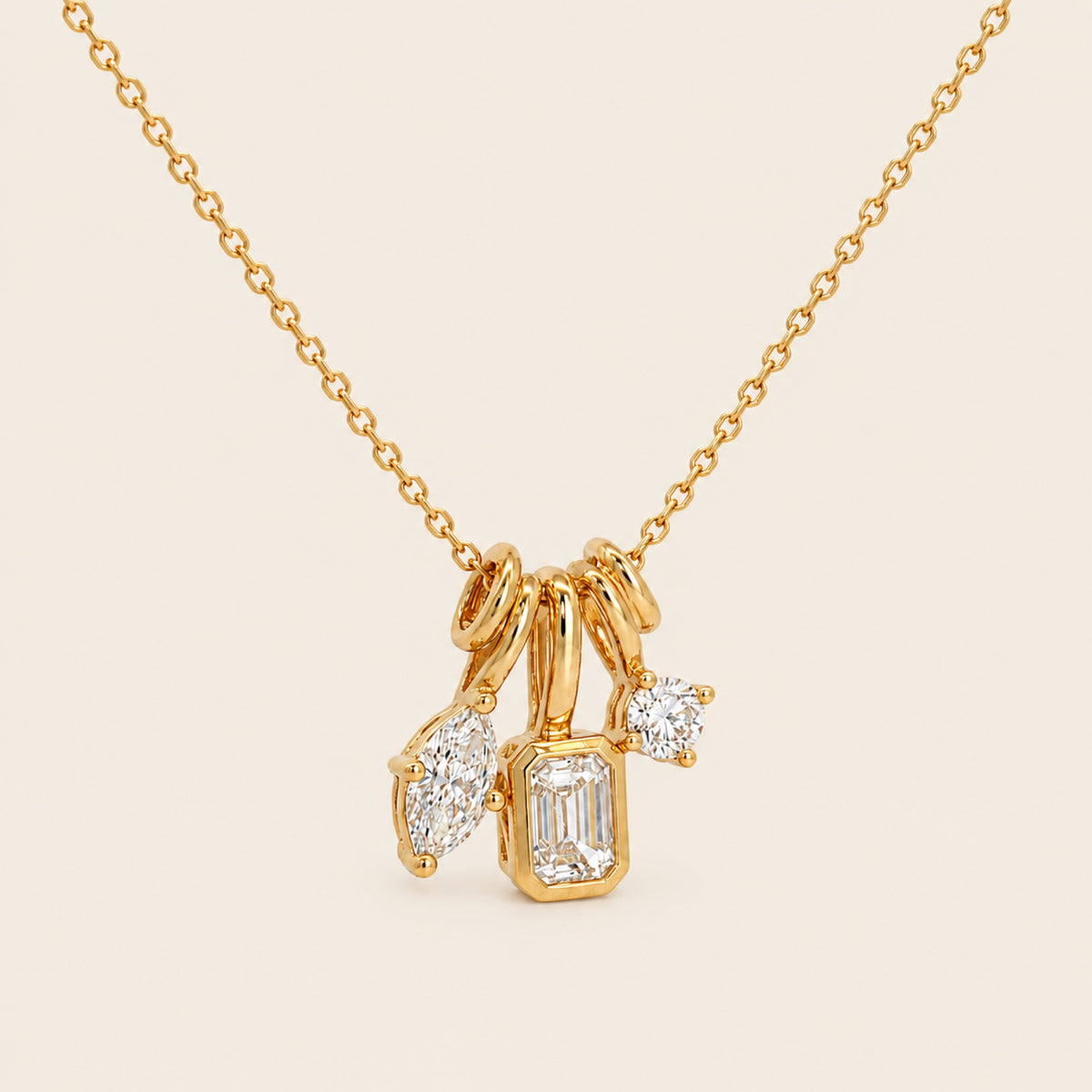 Constelación – Collar de Oro Amarillo 14k con Diamantes de Laboratorio