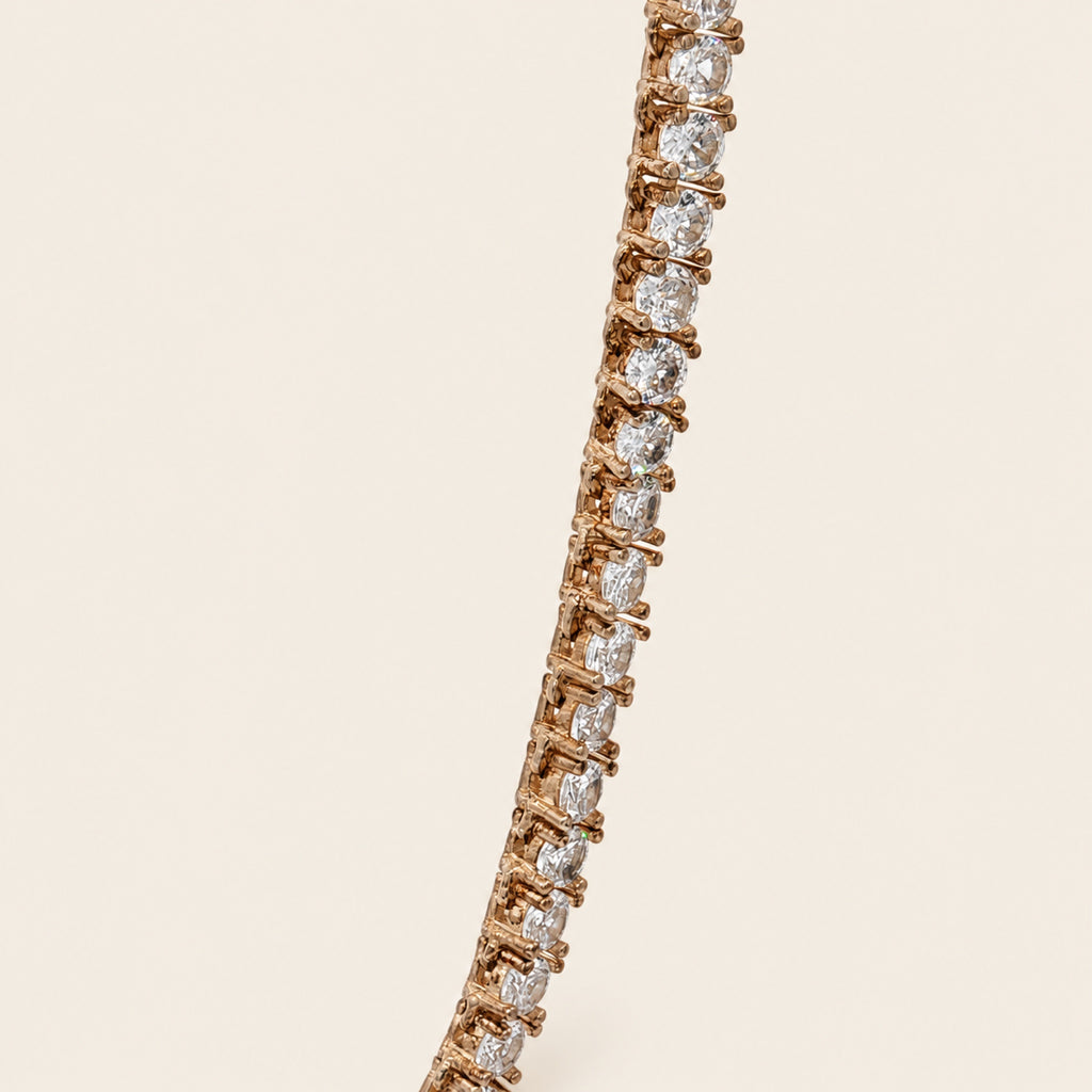 Collar Tennis de Plata 925 Dorada con Circonias