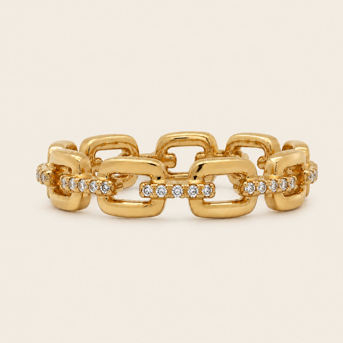Rocío – Churumbela de Oro Amarillo 14k con Diseño de Cadena y Diamantes