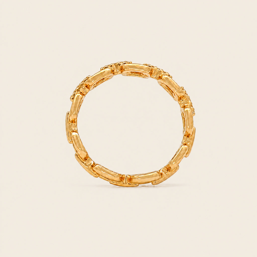Rocío – Churumbela de Oro Amarillo 14k con Diseño de Cadena y Diamantes