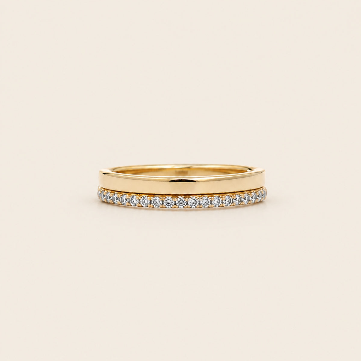 Alianza / Churumbela de Oro Amarillo 14k con Diamante
