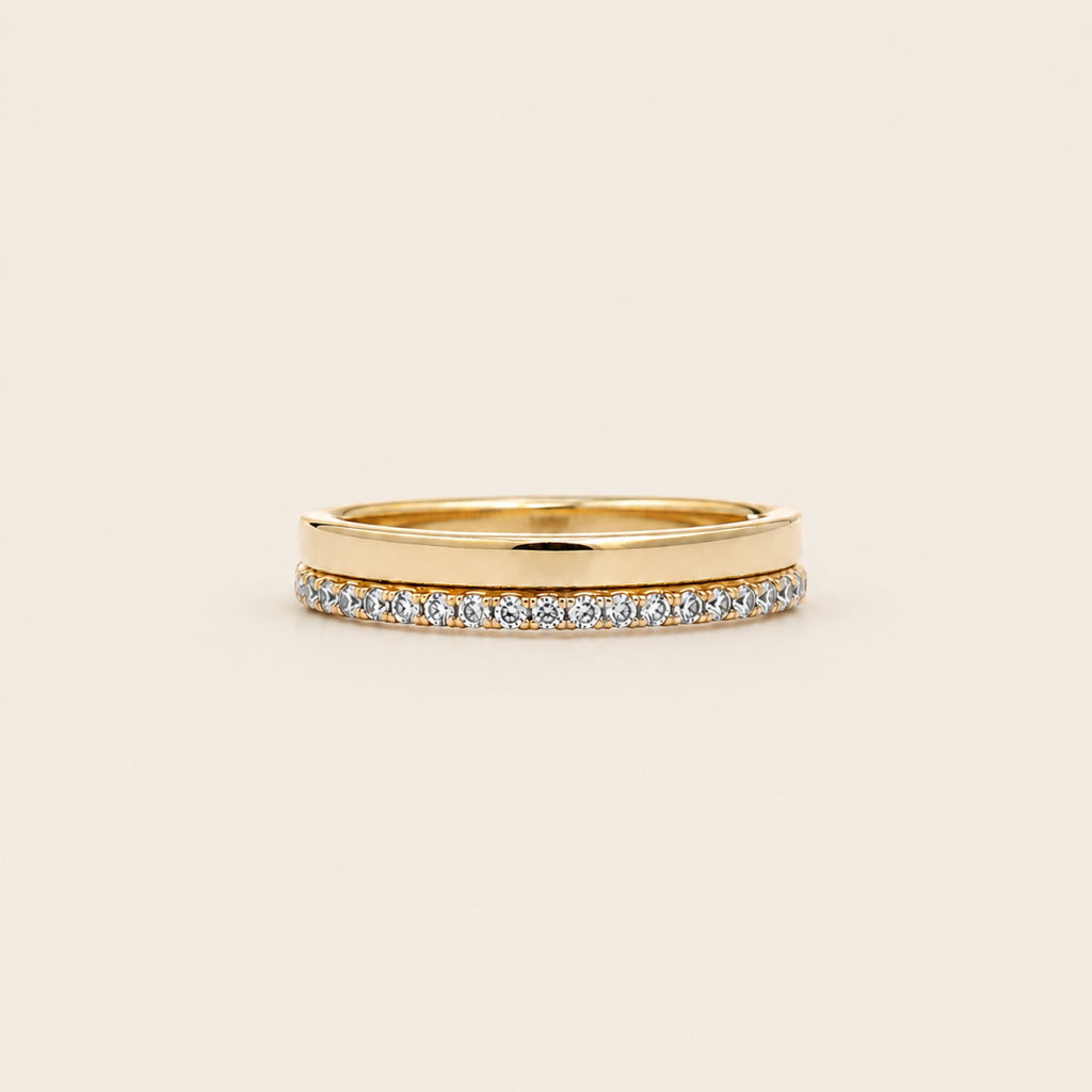 Alianza / Churumbela de Oro Amarillo 14k con Diamante