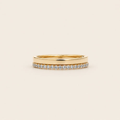 Alianza / Churumbela de Oro Amarillo 14k con Diamante