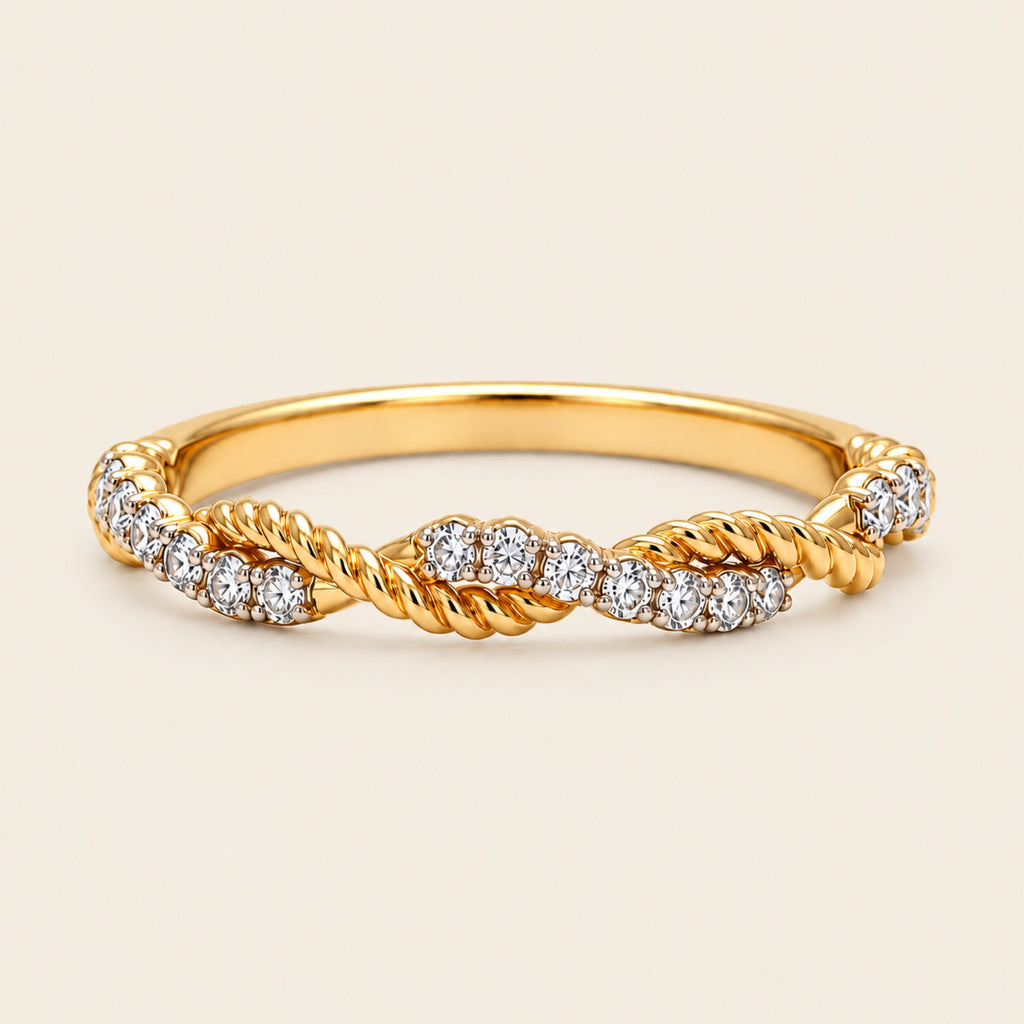Dulce – Churumbela de Oro Amarillo 14k con Diamante