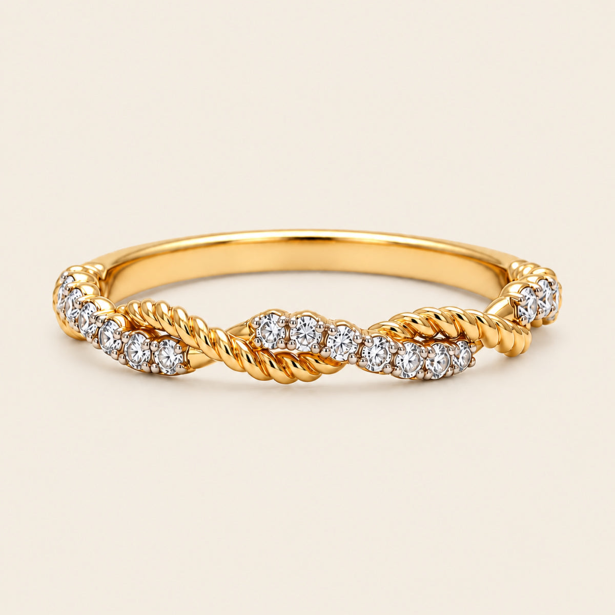 Dulce – Churumbela de Oro Amarillo 14k con Diamante
