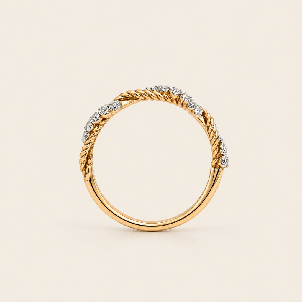 Dulce – Churumbela de Oro Amarillo 14k con Diamante