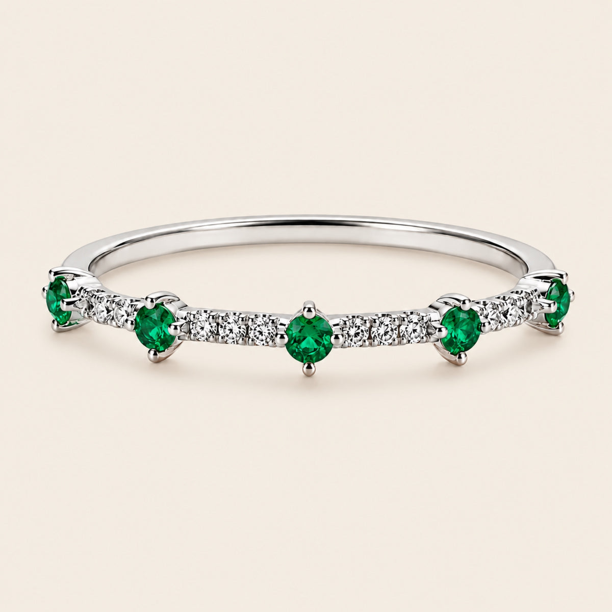 Churumbela Oro 14K con Esmeraldas Naturales y Diamantes