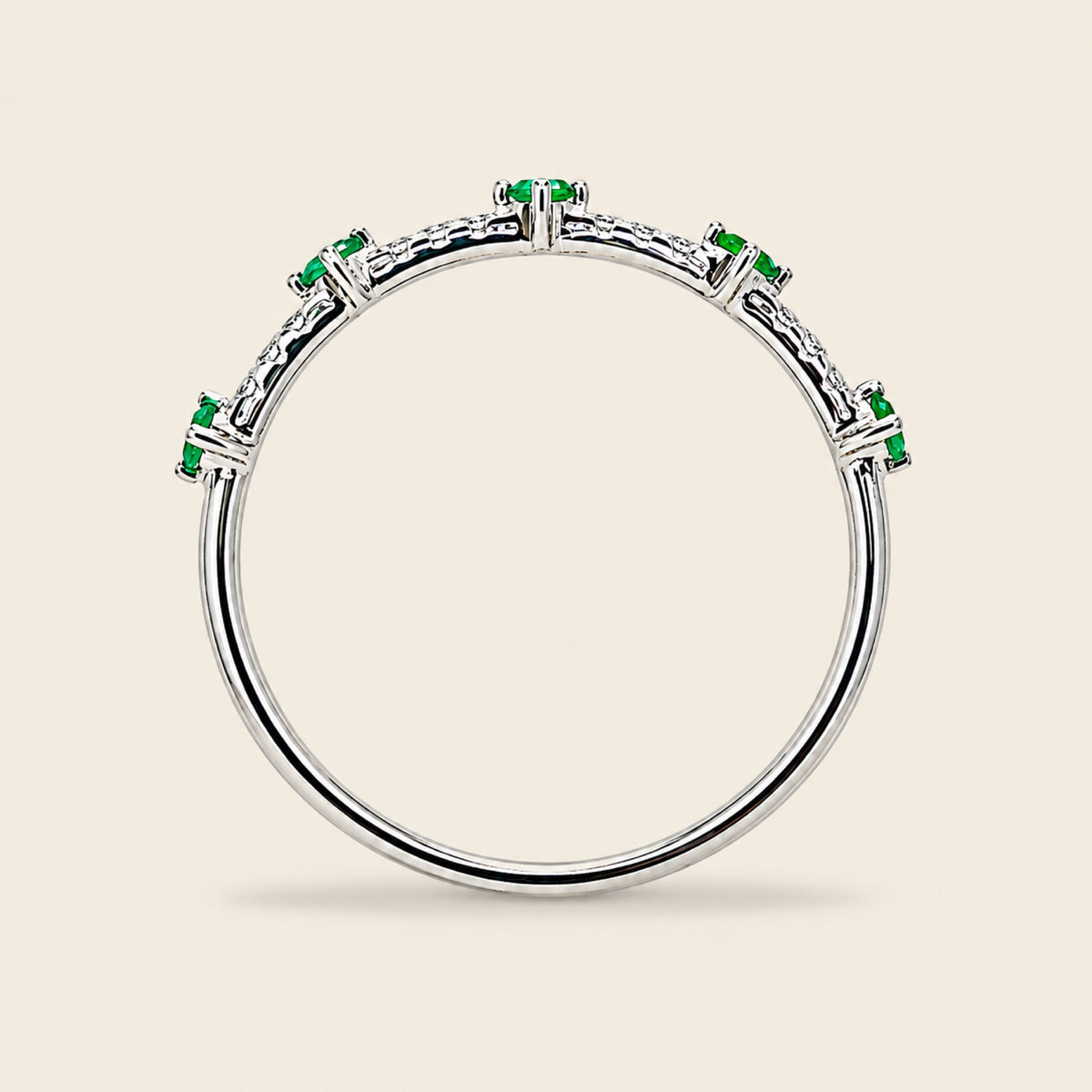 Churumbela Oro 14K con Esmeraldas Naturales y Diamantes