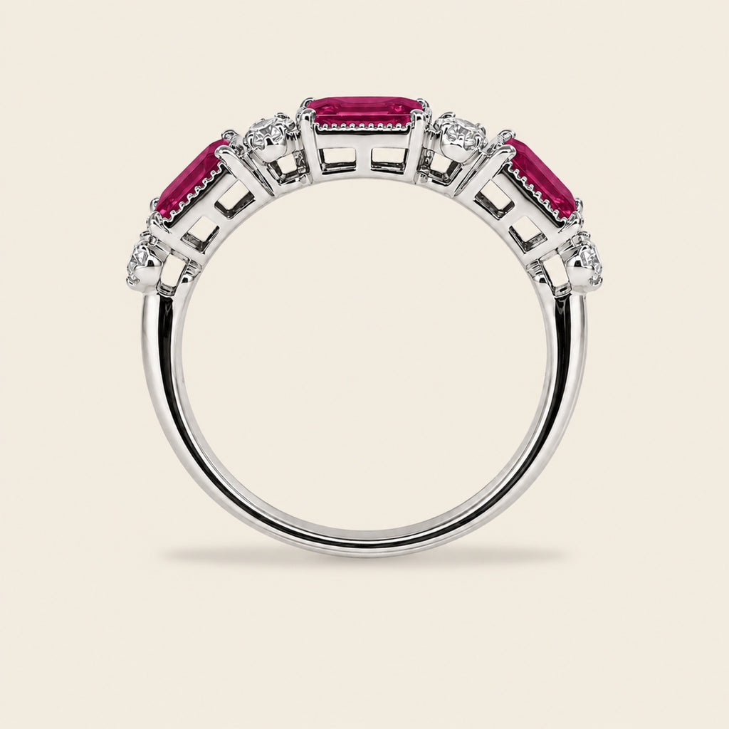 Estrella – Churumbela de Platino con Rubí y Diamante