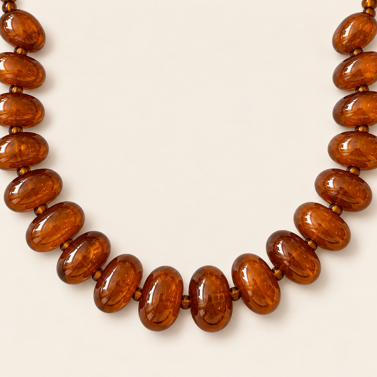 Caramelo – Collar Dorado con Ágata Café