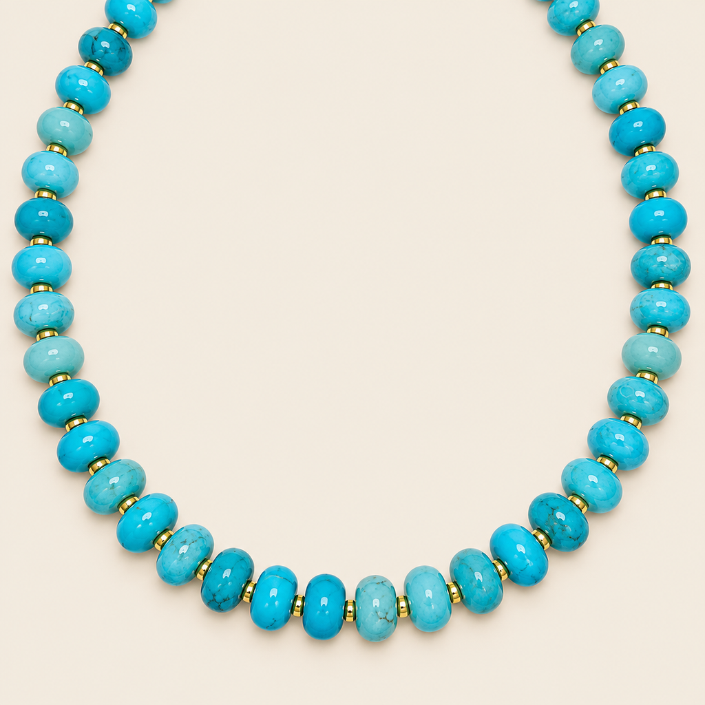 Gelato – Collar Dorado con Jade Menta