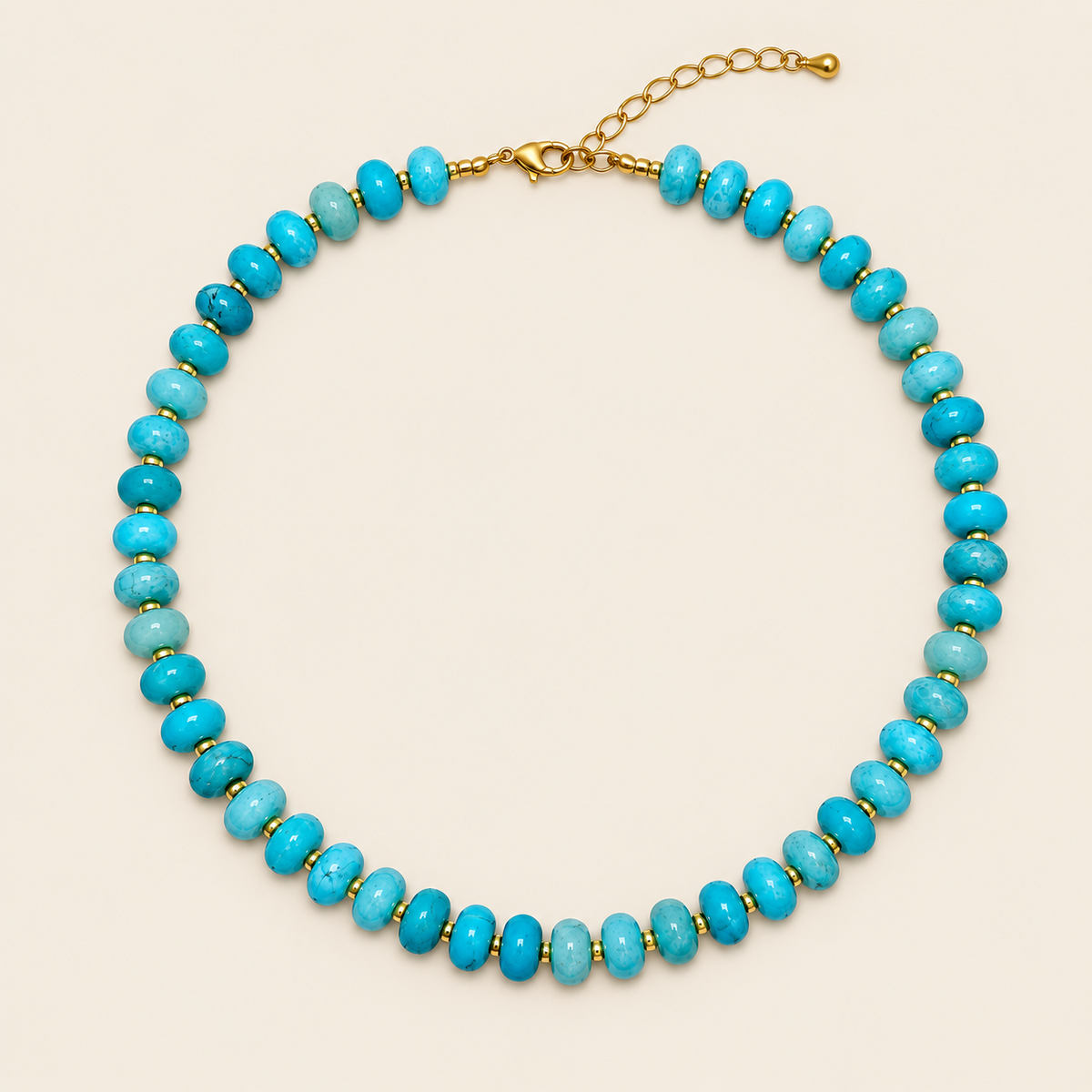 Gelato – Collar Dorado con Jade Menta