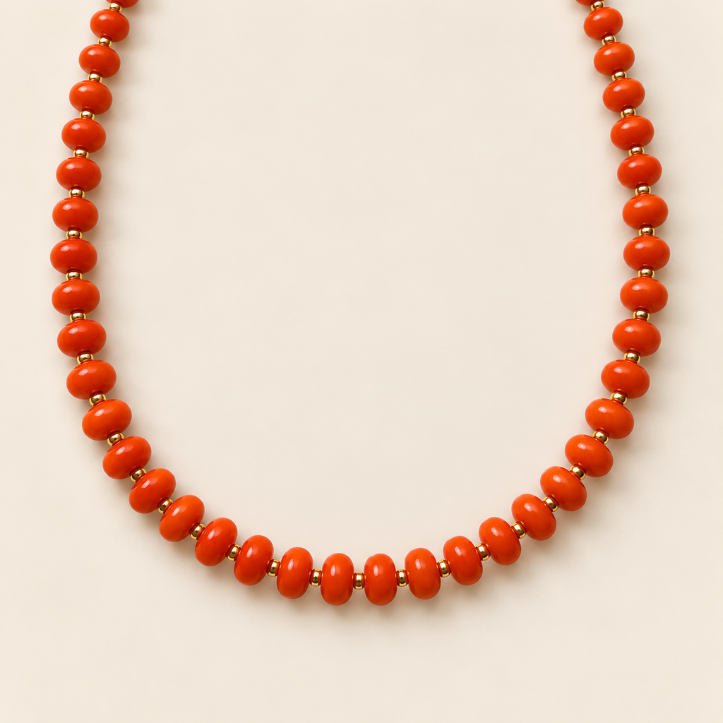 Gelato – Collar Dorado con Cornalina