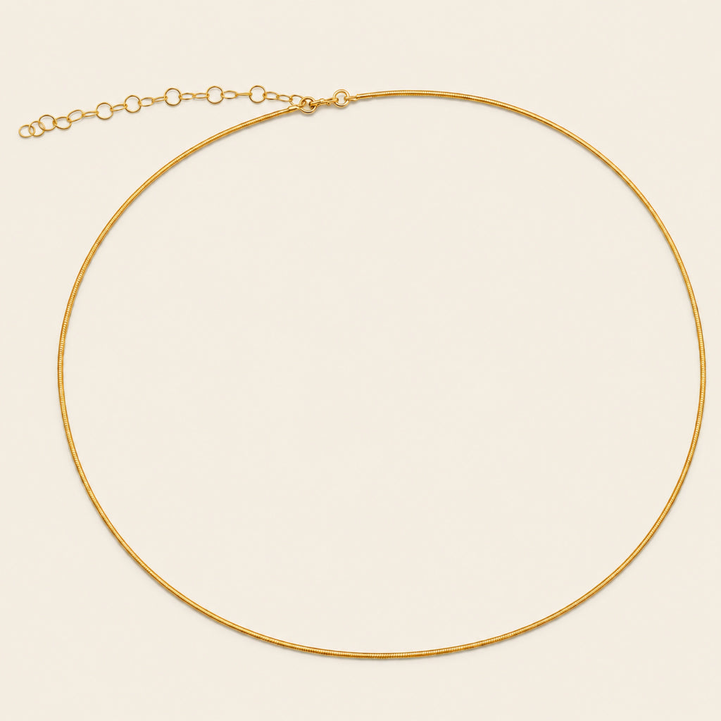 Mía – Gargantilla de Oro Amarillo 14k Tejido Cola de Rata