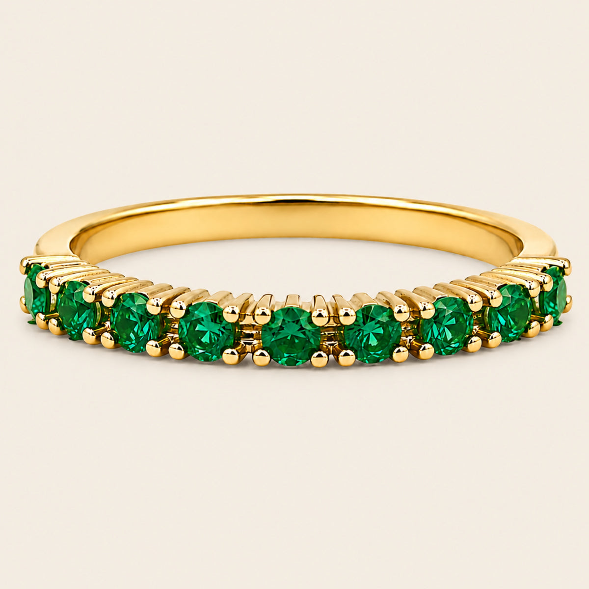Patricia – Churumbela Eternity de Oro Amarillo 14k con Esmeralda