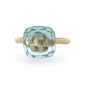 Anillo 14K con Topacio Sky