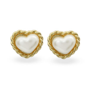 Studs con Corazón de Perla