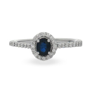 Anillo con Zafiro y Diamantes