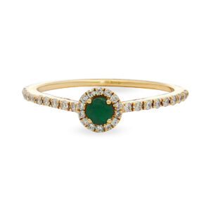 Anillo con Esmeraldas y Diamantes Naturales