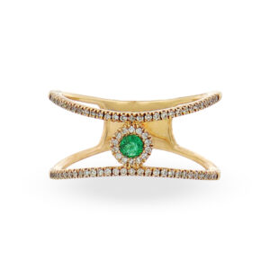 Anillo con Esmeralda y Diamantes