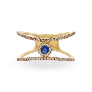 Anillo con Zafiro y Diamantes