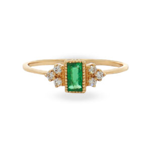 Anillo con Esmeralda y Diamantes