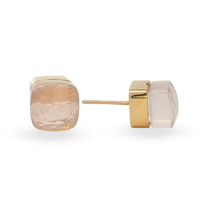 Aretes con Cuarzo Rosa