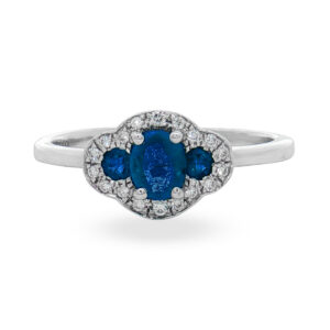 Anillo con Zafiros y Diamantes
