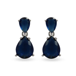 Arete Gota Doble Azul
