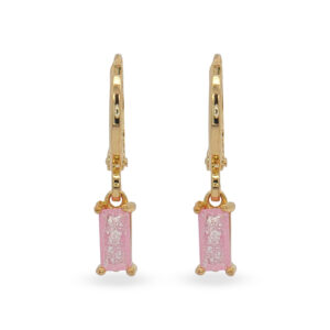 Arete con Colgante Rosa